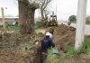 Trabajan en la extensión de la red de agua